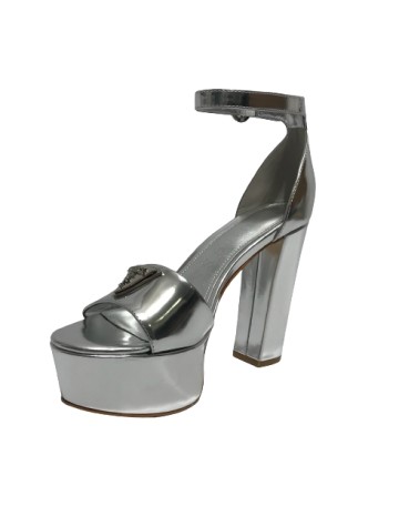 Sandalo Guess Seton TC 120 in pelle silver DS24GU02 FLPSETLEM03