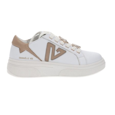 Scarpe donna sneaker Emanuélle Vee white/ beige D24EV17 432P-800-15-P003