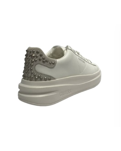 Scarpe  Guess sneaker Elbina in pelle white/ silver DS24GU22 FLPVIBLEP12