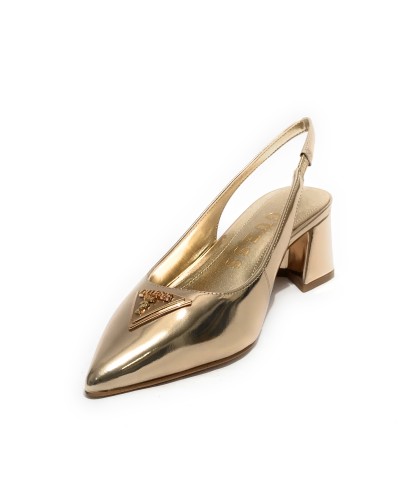 Décolleté Guess a punta Zanda tc 55 pelle oro DS24GU27 FLPZANPAT05