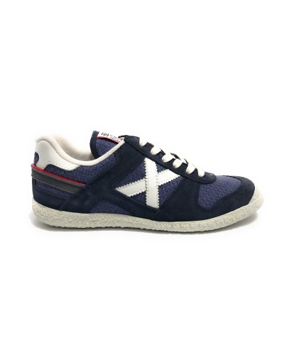 Scarpe Munich sneaker Goal in pelle scamosciata / tessuto blu US24MU04 1582