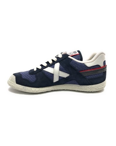 Scarpe Munich sneaker Goal in pelle scamosciata / tessuto blu US24MU04 1582