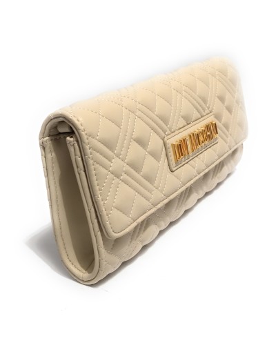 Borsa donna Love Moschino a spalla/ tracolla ecopelle trapuntata avorio BS24MO85 JC4294