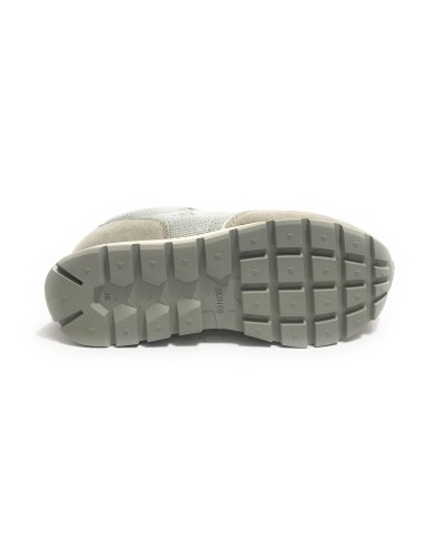 Sneaker running Sun68 Ally glitter textile in suede grigio/ tessuto argento donna DS24SU07 Z34203