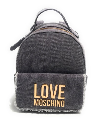 Borsa donna Love Moschino zaino in tessuto denim azzurro BS24MO98 JC4319