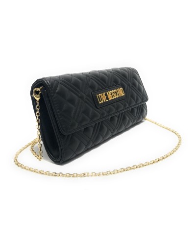 Borsa donna Love Moschino a spalla/ tracolla trapuntata nero galv. oro BS24MO102 JC4294