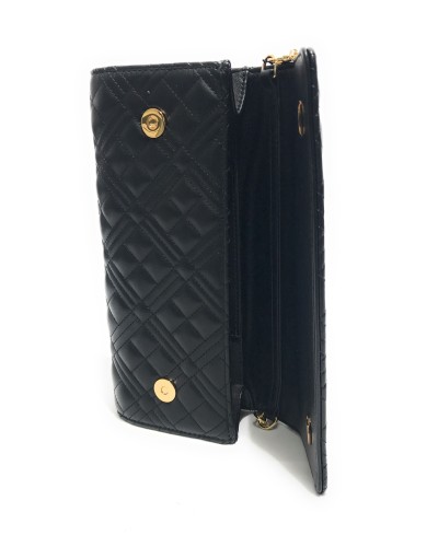 Borsa donna Love Moschino a spalla/ tracolla trapuntata nero galv. oro BS24MO102 JC4294