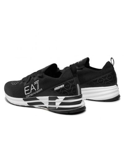 Sneaker running EA7 Emporio Armani training mesh black/ white unisex US24EA04 X8X095