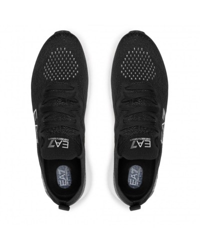 Sneaker running EA7 Emporio Armani training mesh black/ white unisex US24EA04 X8X095