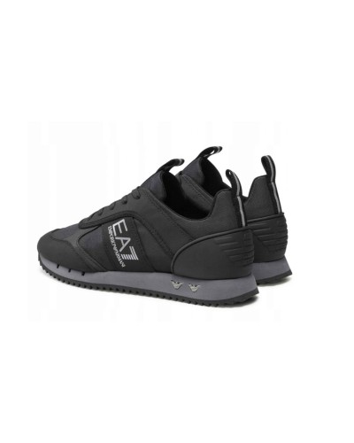 Sneaker EA7 Emporio Armani training ecosuede/ mesh black/ iron gate/ silver US24EA12 X8X027