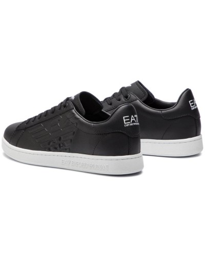 Sneaker EA7 Emporio Armani action leather black unisex US24EA14 X8X001