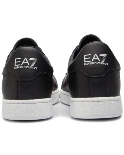 Sneaker EA7 Emporio Armani action leather black unisex US24EA14 X8X001