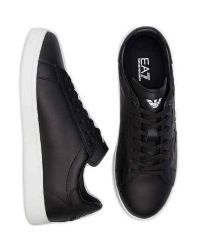 Sneaker EA7 Emporio Armani action leather black unisex US24EA14 X8X001