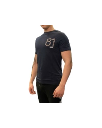 T-shirt uomo Guess cn ribbon w logo tee blu ES24GU07 M4RI12K46D1 G7V2