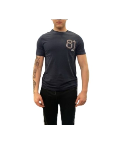T-shirt uomo Guess cn ribbon w logo tee blu ES24GU07 M4RI12K46D1 G7V2