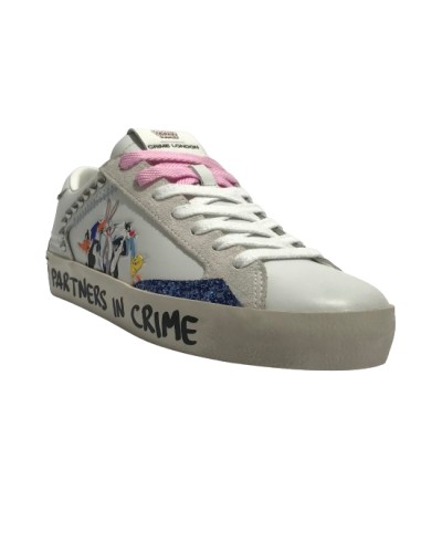Sneaker donna Crime London Distressed in pelle white DS24CR04 88007PP6.10