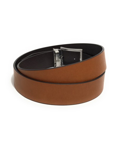 Cinta uomo Guess Certosa saffiano reversible dark brown/ cognac C24GU21 BM7787P3435