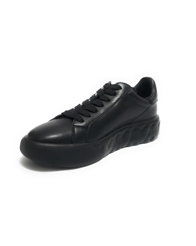 Scarpe Love Moschino sneaker in pelle nero DS24MO03 JA15014