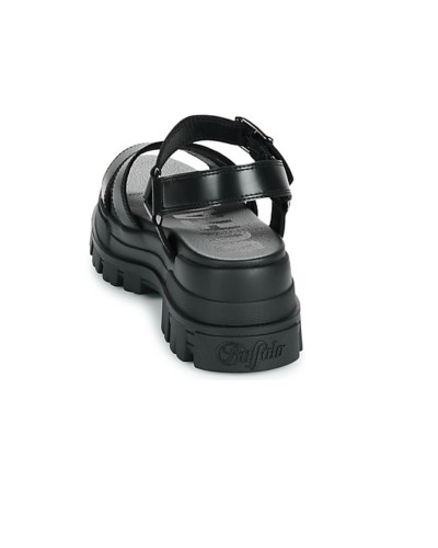Sandalo donna Buffalo Aspha TS zeppa nero DS24BF02 BN16021881