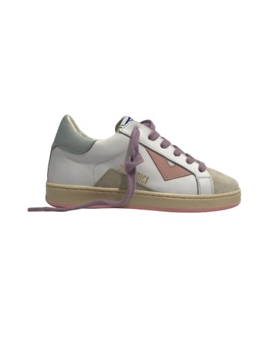 Scarpe 2B12 sneaker Mini Suprime-55 pelle bianco/ celeste ZS24QB01