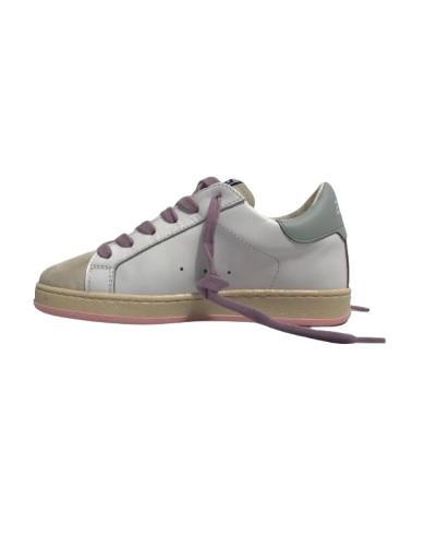 Scarpe 2B12 sneaker Mini Suprime-55 pelle bianco/ celeste ZS24QB01