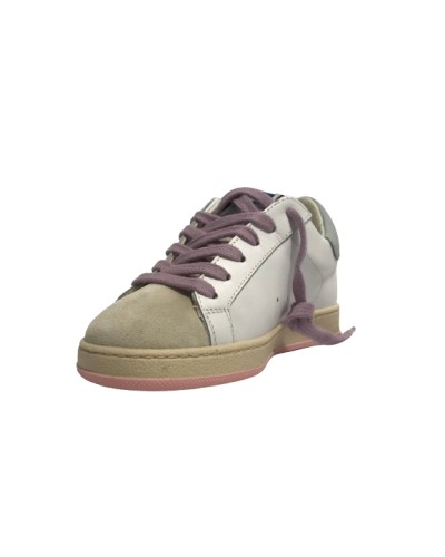 Scarpe 2B12 sneaker Mini Suprime-55 pelle bianco/ celeste ZS24QB01