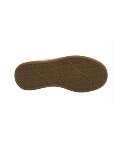Scarpe bambino 2B12 sneaker con strap Mini.Play-83 in pelle bianco/ grigio/ fluo ZS24QB09