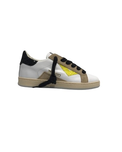 Scarpe 2B12 sneaker Mini Suprime-54 pelle bianco/ glitter nero ZS24QB02