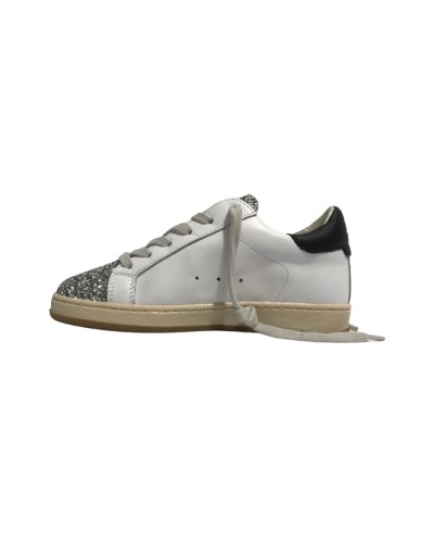 Scarpe 2B12 sneaker Mini Suprime-61 pelle bianco/ silver/ leo ZS24QB03