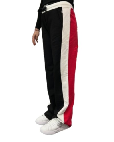 Pantalone Moschino  in felpa logo colore black white red E21MO10