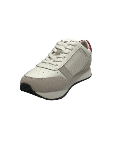 Scarpe Love Moschino sneaker thunder 30 in pelle/ mesh bianco / rosso DS24MO20 JA15493