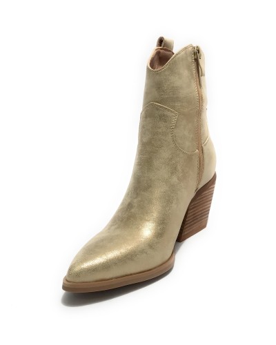 Scarpe donna Gold&gold stivaletto texano ecopelle oro DS24GG03 GU223