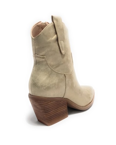 Scarpe donna Gold&gold stivaletto texano ecopelle oro DS24GG03 GU223