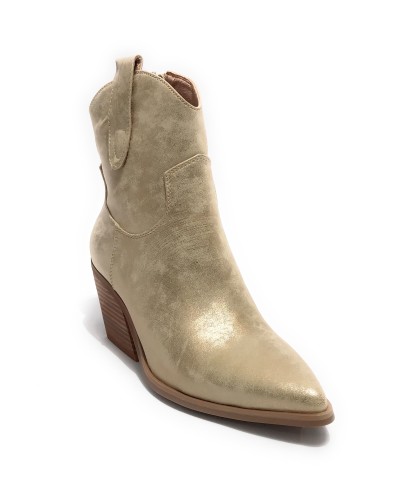 Scarpe donna Gold&gold stivaletto texano ecopelle oro DS24GG03 GU223