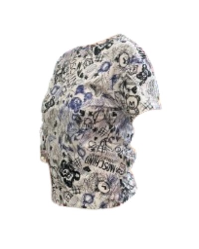 T-shirt donna Moschino bianco con stampa logo ES24MO25 V6A0705 4412 1001