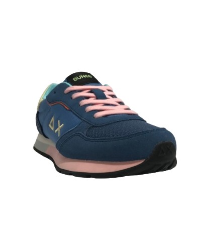 Scarpe Sun68 sneaker Girl's Ally color explosion teen in pelle scamosciata/ nylon avio ZS24SU16 Z34404T
