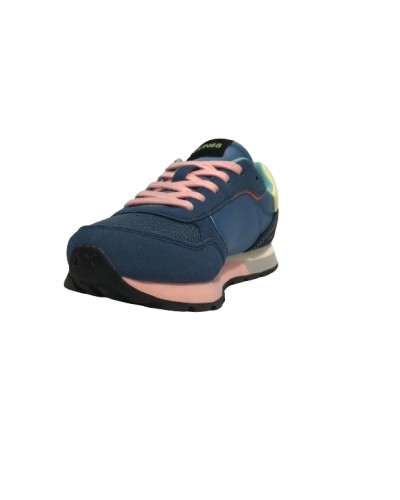 Scarpe Sun68 sneaker Girl's Ally color explosion teen in pelle scamosciata/ nylon avio ZS24SU16 Z34404T