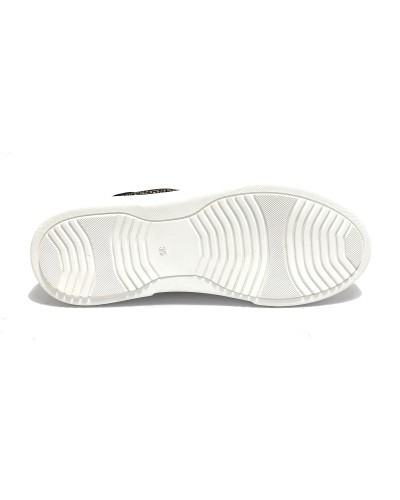 Scarpe donna Borbonese sneaker in pelle/ tessuto OP natural/ black DS24BO02 6DZ940AD8