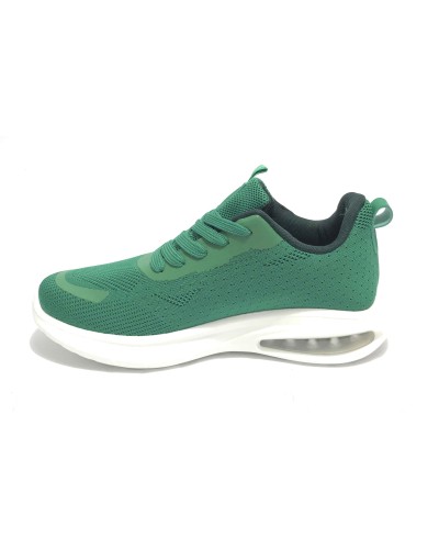 Scarpe U.S. Polo sneaker running Active001 in ecopelle/ tessuto mesh verde uomo US24UP01