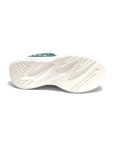 Scarpe U.S. Polo sneaker running Active001 in ecopelle/ tessuto mesh verde uomo US24UP01