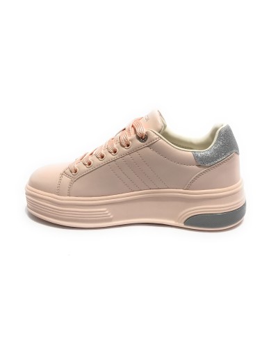 Scarpe US Polo sneaker Asuka 001W in ecopelle rosa DS24UP05
