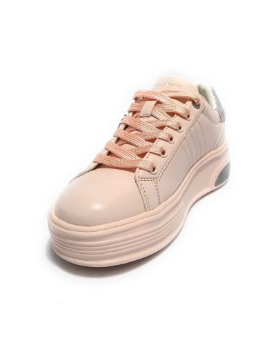 Scarpe US Polo sneaker Asuka 001W in ecopelle rosa DS24UP05