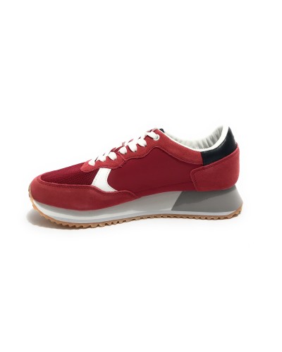 Scarpe U.S. Polo sneaker running Cleef 006M in pelle scamosciata/ tessuto red US24UP07