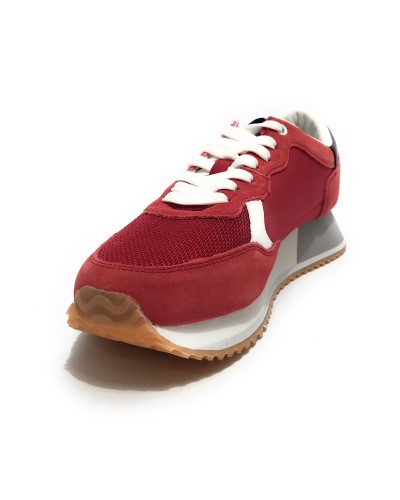 Scarpe U.S. Polo sneaker running Cleef 006M in pelle scamosciata/ tessuto red US24UP07