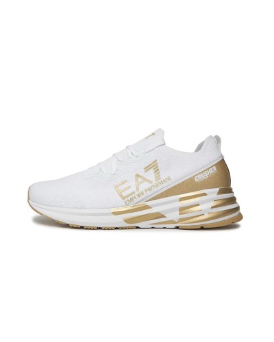Sneaker running EA7 Emporio Armani training white/ gold unisex US24EA19 X8X095 XK240 R579
