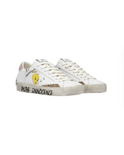 Sneaker donna Crime London Distressed in pelle white DS24CR05 88003AA6.10