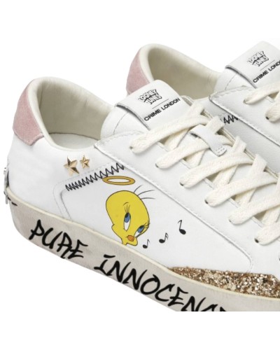 Sneaker donna Crime London Distressed in pelle white DS24CR05 88003AA6.10