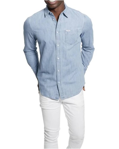 Camicia jeans uomo Guess Shirt jeans Ronnie azzurro denim ES24GU80 M4RH44D14LH