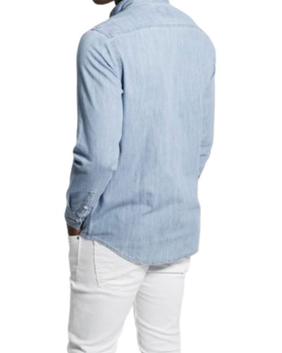 Camicia jeans uomo Guess Shirt jeans Ronnie azzurro denim ES24GU80 M4RH44D14LH