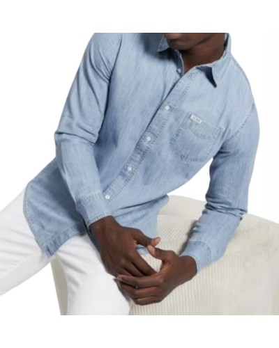 Camicia jeans uomo Guess Shirt jeans Ronnie azzurro denim ES24GU80 M4RH44D14LH